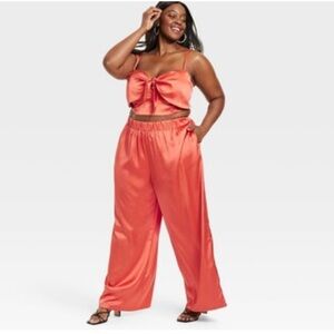 Bright orange Bralette size 4x, & Midrise pants size 3x- Target/Samy B collab